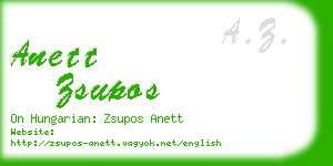 anett zsupos business card